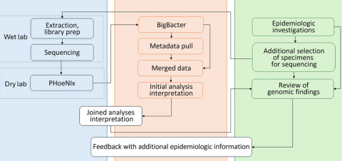 Schematic of integrated genomic surveillance system